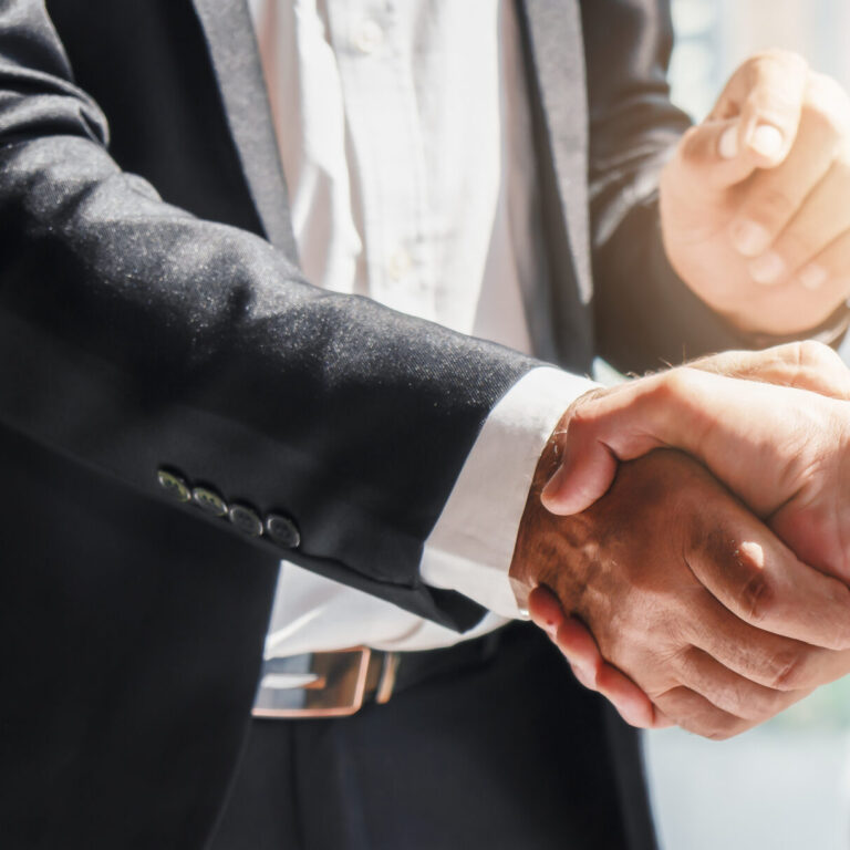 business background of businessman having handshake